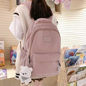 Waterproof Nylon Bookbag Backpack School Bag for Teenage Girl