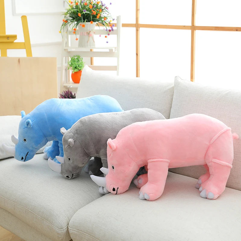 Cute Giant Rhinoceros Plushie Stuffed Plush Pillow Doll