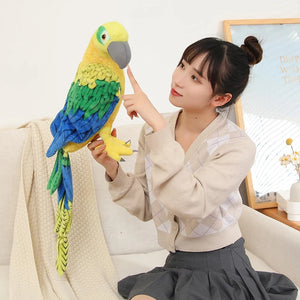 Lifelike Parrot Bird Toy Soft Plush Stuffed Doll Birthday Gift