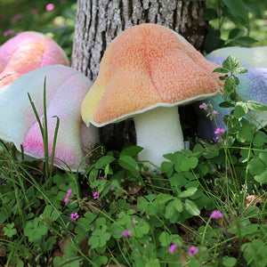 Cute Colorful Rainbow Mushroom Soft Plush Stuffed Doll