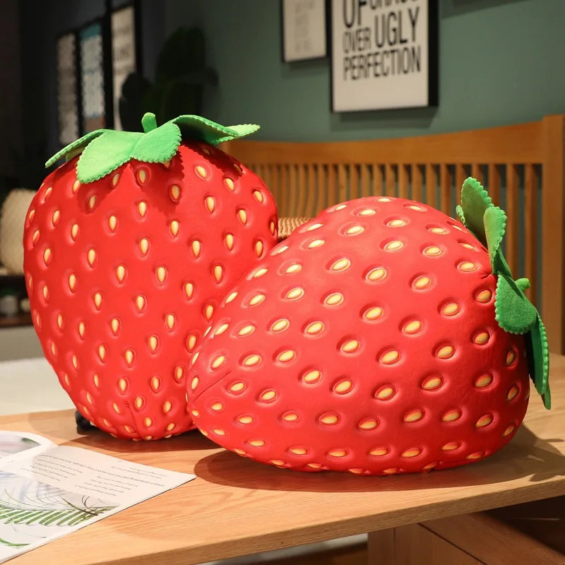 Realistic Strawberry Fruit 35cm Soft Filled Cushion Home Decor Doll Gift