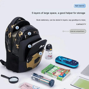 Soccer Football Backpack School Bag for Teenage Boy