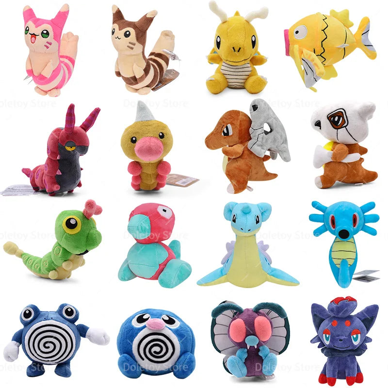 Anime Pocket Monster Pokemon Cubone Butterfree Scolipede Caterpie Horsea Zorua Furret Stuffed Plushie Dolls