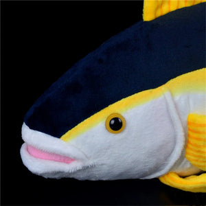 Funny Yellow Fin Tuna Fish Plushie Stuffed Plush Doll Toy