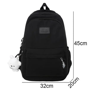 Waterproof Nylon Bookbag Backpack School Bag for Teenage Girl