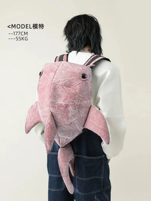 Funny Whale Shark Shape Large Capacity School Bag Backpack