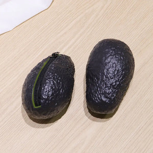 Realistic Avocado Shape Mini Coin Zipper Pocket Purse Wallet