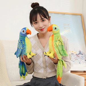 Lifelike Parrot Bird Toy Soft Plush Stuffed Doll Birthday Gift