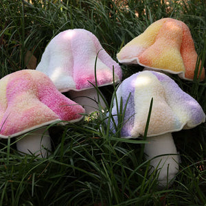 Cute Colorful Rainbow Mushroom Soft Plush Stuffed Doll