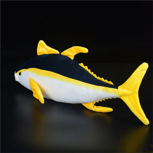 Funny Yellow Fin Tuna Fish Plushie Stuffed Plush Doll Toy