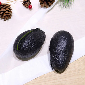 Realistic Avocado Shape Mini Coin Zipper Pocket Purse Wallet