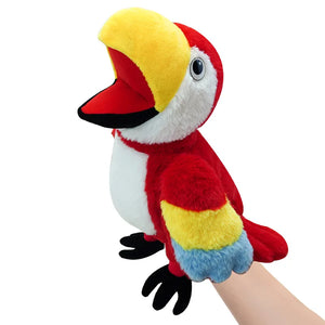 Cute Parrot Flamingo Tucan Bird Series Plush Hand Puppet Doll