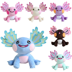 Cartoon Axolotl Hexagonal Salamander 27cm Plushie Doll Gift