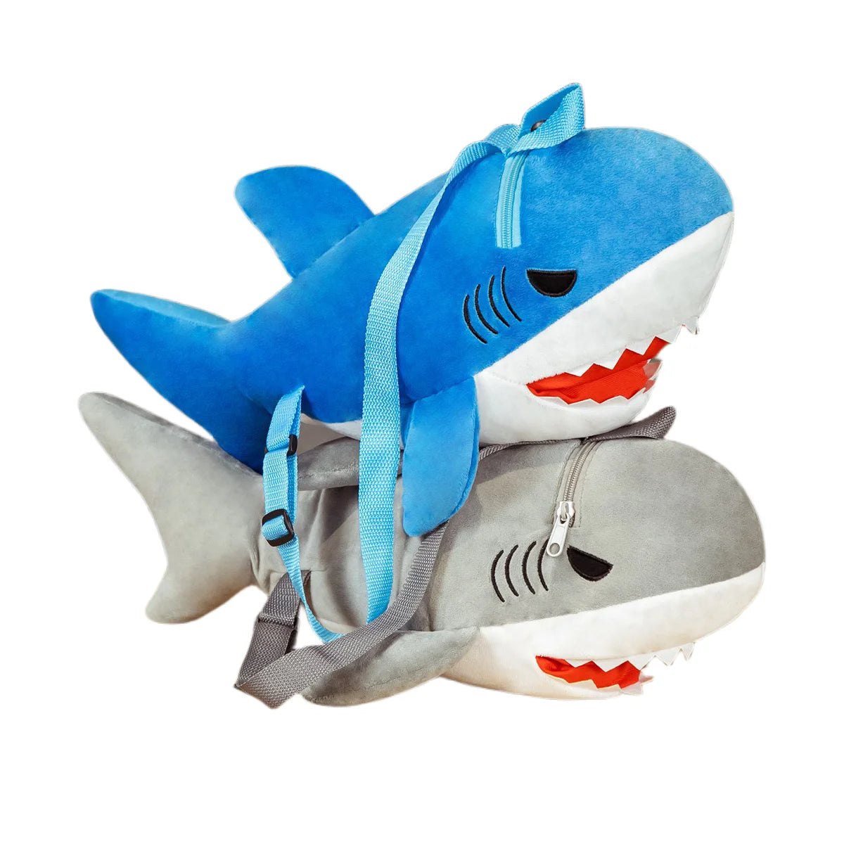 Cartoon Angry Shark 50cm Soft Plush Backpack School Bag for Kids