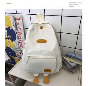 Cartoon Funny Duck College Backpack School Bag