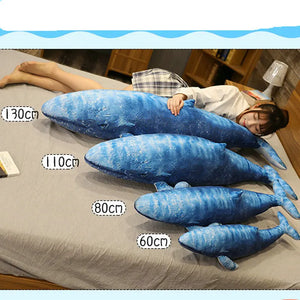 Giant Dream Blue Whale Shark Large Size Stuffed Plush Pillow Doll Gift