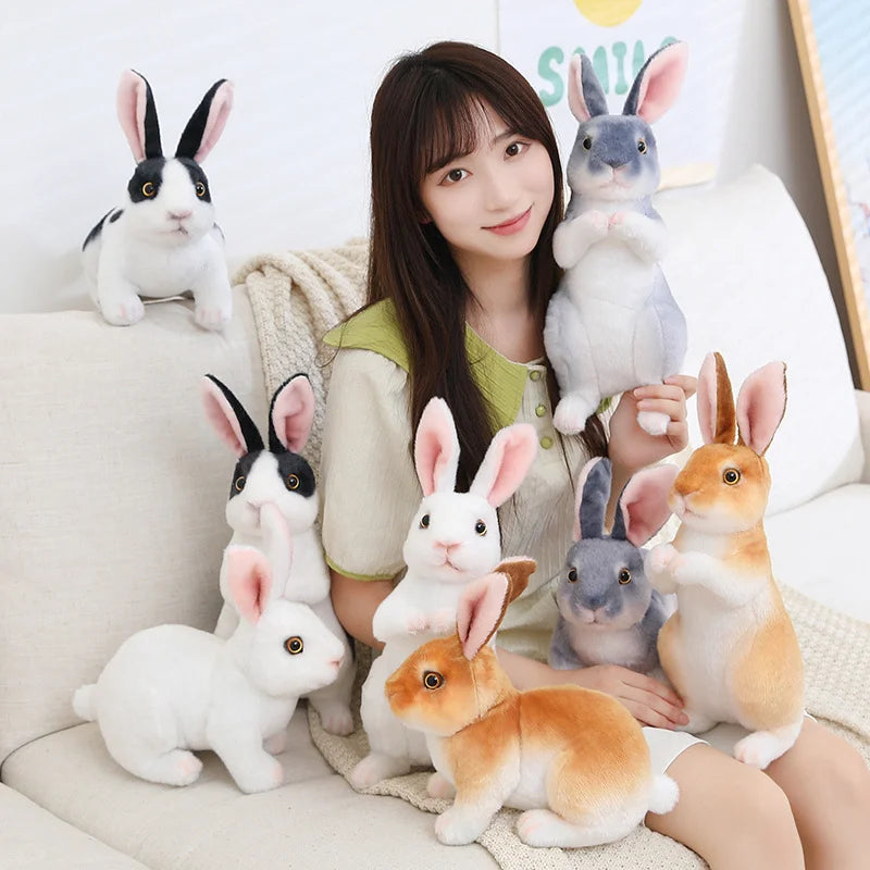 Lifelike Simulation Rabbit Bunny Plushie Doll Birthday Gift