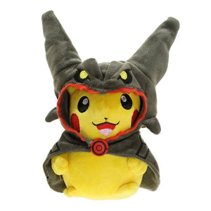 Anime Pokemon Pikachu Cosplay in Monster Suit Charizard Snorlax Garchomp Tyranitar Hydreigon Anime Eevee Lapras Plush Stuffed Doll Gift