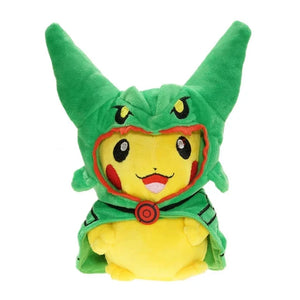 Anime Pokemon Pikachu Cosplay in Monster Suit Charizard Snorlax Garchomp Tyranitar Hydreigon Anime Eevee Lapras Plush Stuffed Doll Gift