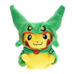 Anime Pokemon Pikachu Cosplay in Monster Suit Charizard Snorlax Garchomp Tyranitar Hydreigon Anime Eevee Lapras Plush Stuffed Doll Gift