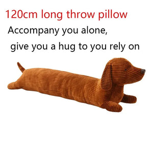 Cute Sausage Dog Soft Plush Stuffed Long Pillow Doll Dachsund Lover Gift