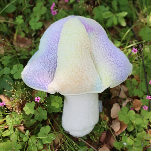 Cute Colorful Rainbow Mushroom Soft Plush Stuffed Doll