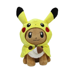 Anime Pokemon Pikachu Cosplay in Monster Suit Charizard Snorlax Garchomp Tyranitar Hydreigon Anime Eevee Lapras Plush Stuffed Doll Gift