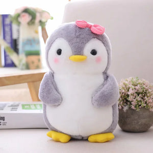 Cute Cartoon Penguin Holding Fruit Soft Plush Stuffed Doll Birthday Gift