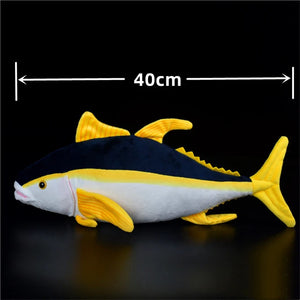 Funny Yellow Fin Tuna Fish Plushie Stuffed Plush Doll Toy