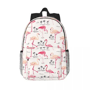 Beautiful Flamingo Pattern 15 Inch Laptop Backpack School Bag