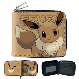 Anime Pokemon Eevee Gengar Jigglypuff Coin Purse Kids Wallet