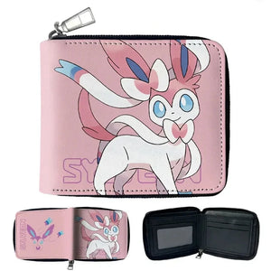 Anime Pokemon Eevee Gengar Jigglypuff Coin Purse Kids Wallet