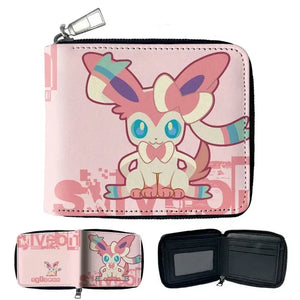 Anime Pokemon Eevee Gengar Jigglypuff Coin Purse Kids Wallet