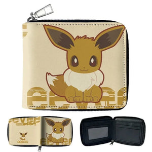 Anime Pokemon Eevee Gengar Jigglypuff Coin Purse Kids Wallet