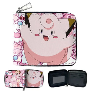 Anime Pokemon Eevee Gengar Jigglypuff Coin Purse Kids Wallet