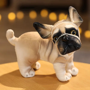 Cute Lifelike Pug Bulldog Chihuahua Dog Soft Plush Stuffed Doll Home Decor Gift