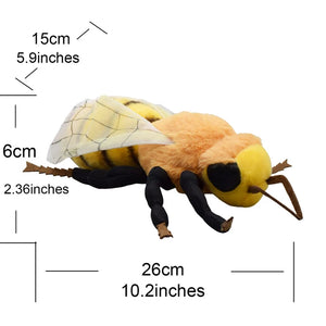 Realistic Lifelike Bee Insect Plushie Toy Doll