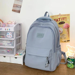 Waterproof Nylon Bookbag Backpack School Bag for Teenage Girl