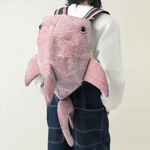 Funny Whale Shark Shape Large Capacity School Bag Backpack