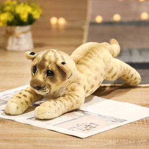 Lifelike Simulation Lion Tiger Leopard Stuffed Plush Doll Home Decor Gift