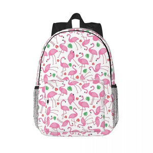 Beautiful Flamingo Pattern 15 Inch Laptop Backpack School Bag