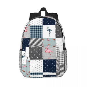 Beautiful Flamingo Pattern 15 Inch Laptop Backpack School Bag