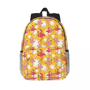 Beautiful Flamingo Pattern 15 Inch Laptop Backpack School Bag