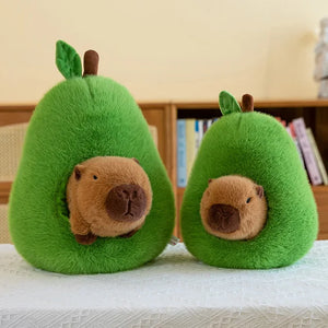 Cute Capibala in Avocado Hut 35cm Plush Soft Plush Stuffed Doll Gift