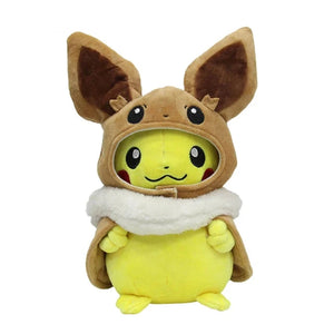 Anime Pokemon Pikachu Cosplay in Monster Suit Charizard Snorlax Garchomp Tyranitar Hydreigon Anime Eevee Lapras Plush Stuffed Doll Gift