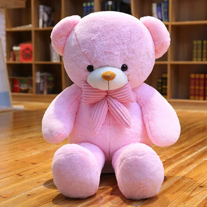 Lovely Soft Teddy Bear Plushie with Scarf 35 Inch Large Size Plush Pillow Doll Birthday Gift