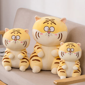 Cute Cartoon Chubby Tiger Stuffed Plush Doll Toy Pillow