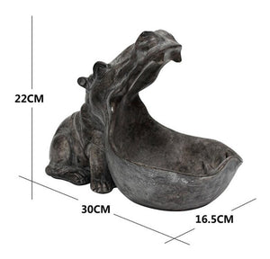 Hippopotamus Mouth Open Resin Sculpture statue Home Decoration