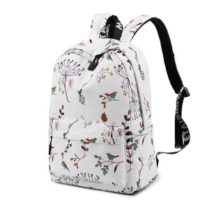 Lady Flower Waterproof Backpack Bookbag
