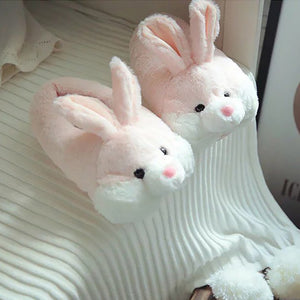 Cute Rabbit Cozy Warm Short Plush Home Slipper Shoes